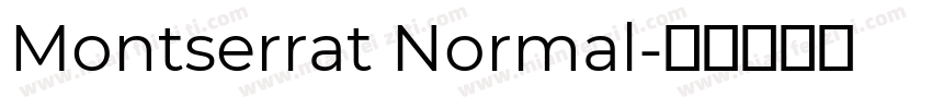 Montserrat Normal字体转换